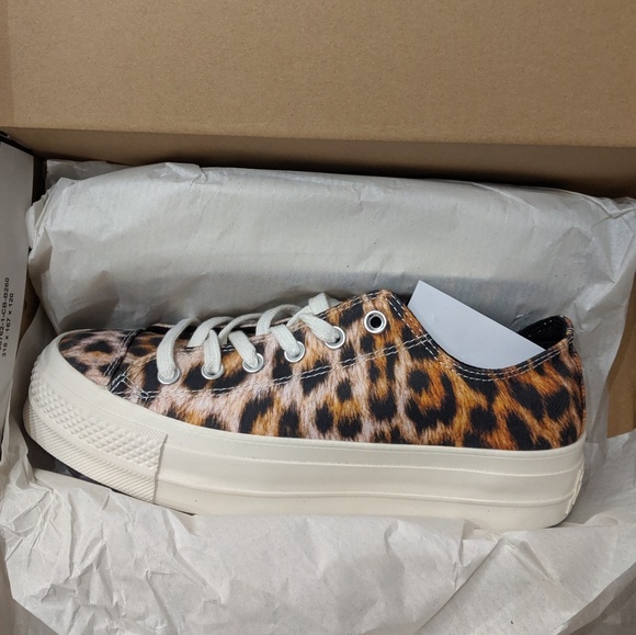NWT Converse All Star Animal Print Platforms Lifts - Picture 8 of 8